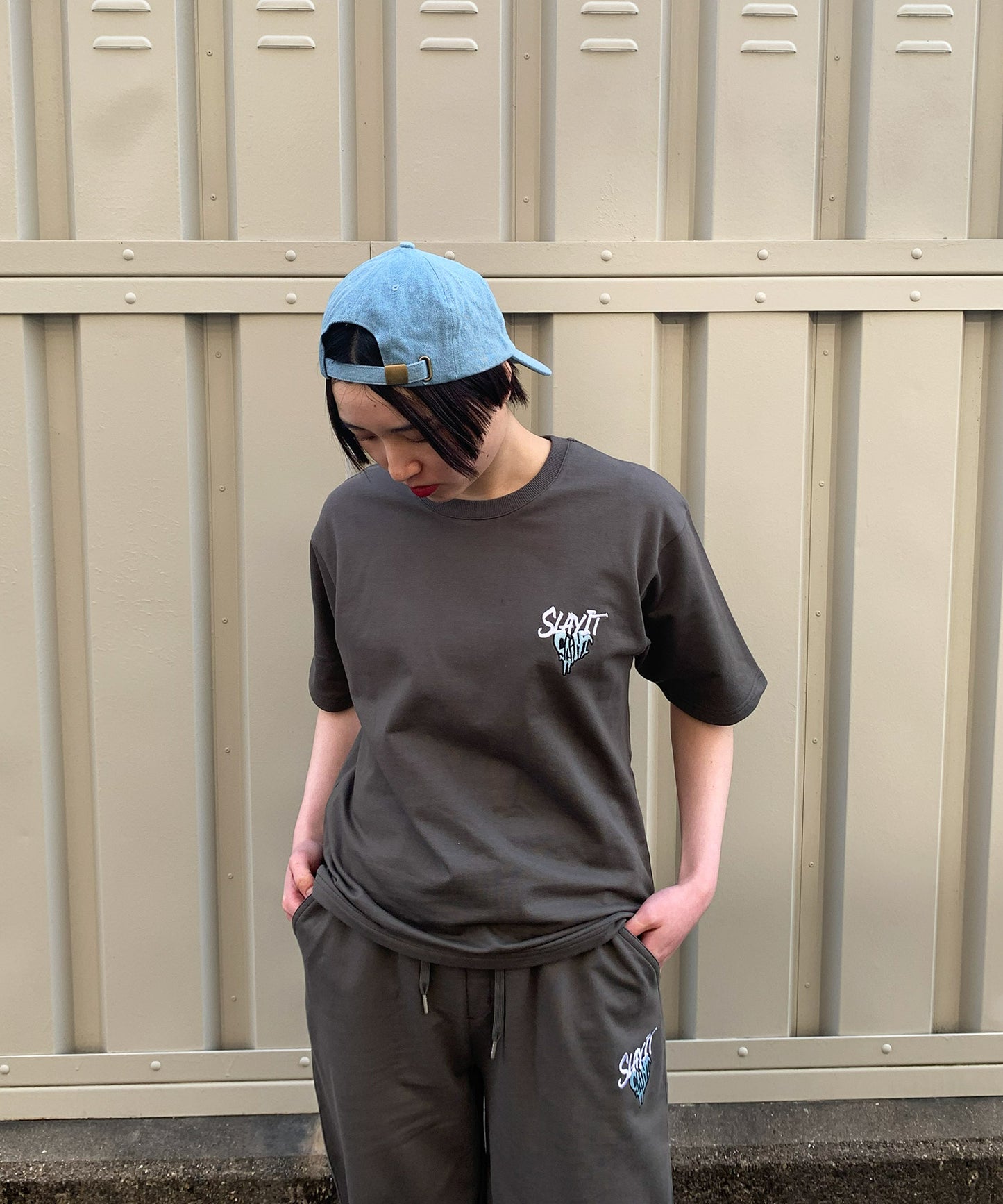 ハートワンポイントロゴ刺繍セットアップ