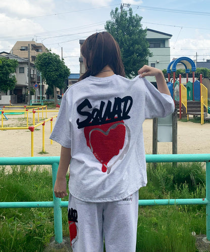 ハートサガラ刺繍半袖Tee