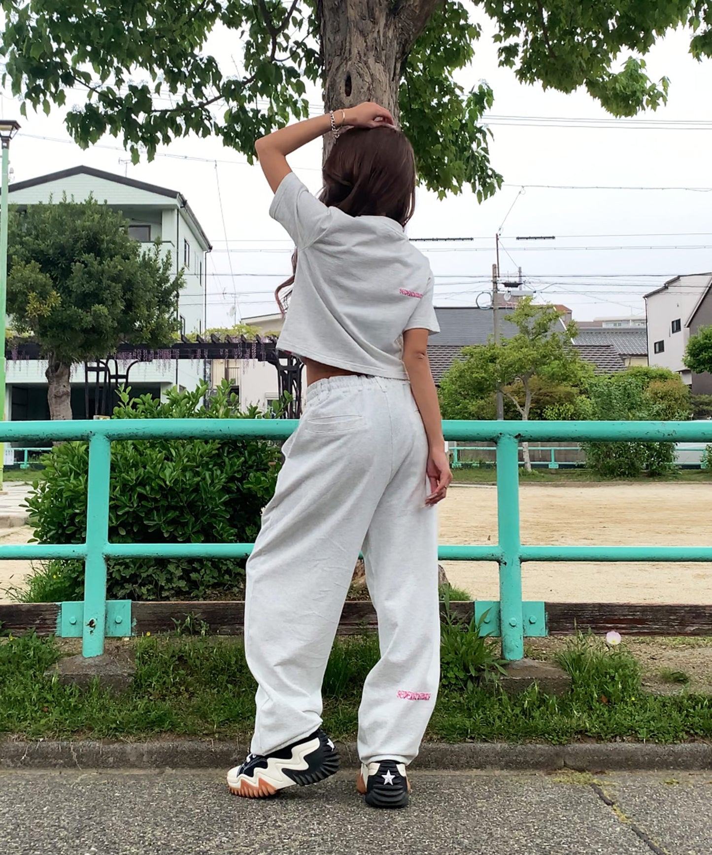 カモフラ発泡プリントセットアップ