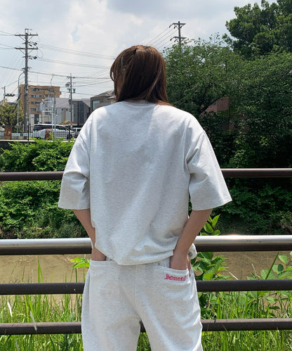グリッターラメサガラ刺繍半袖Tシャツ