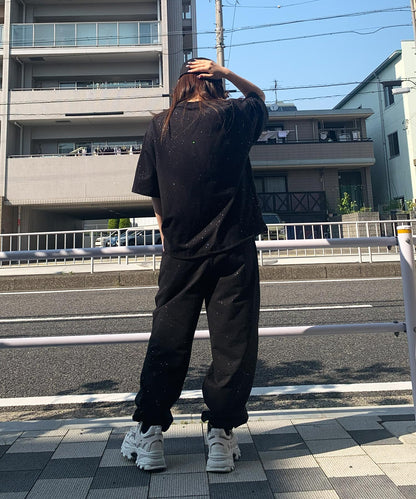 グリッターラメサガラ刺繍セットアップ