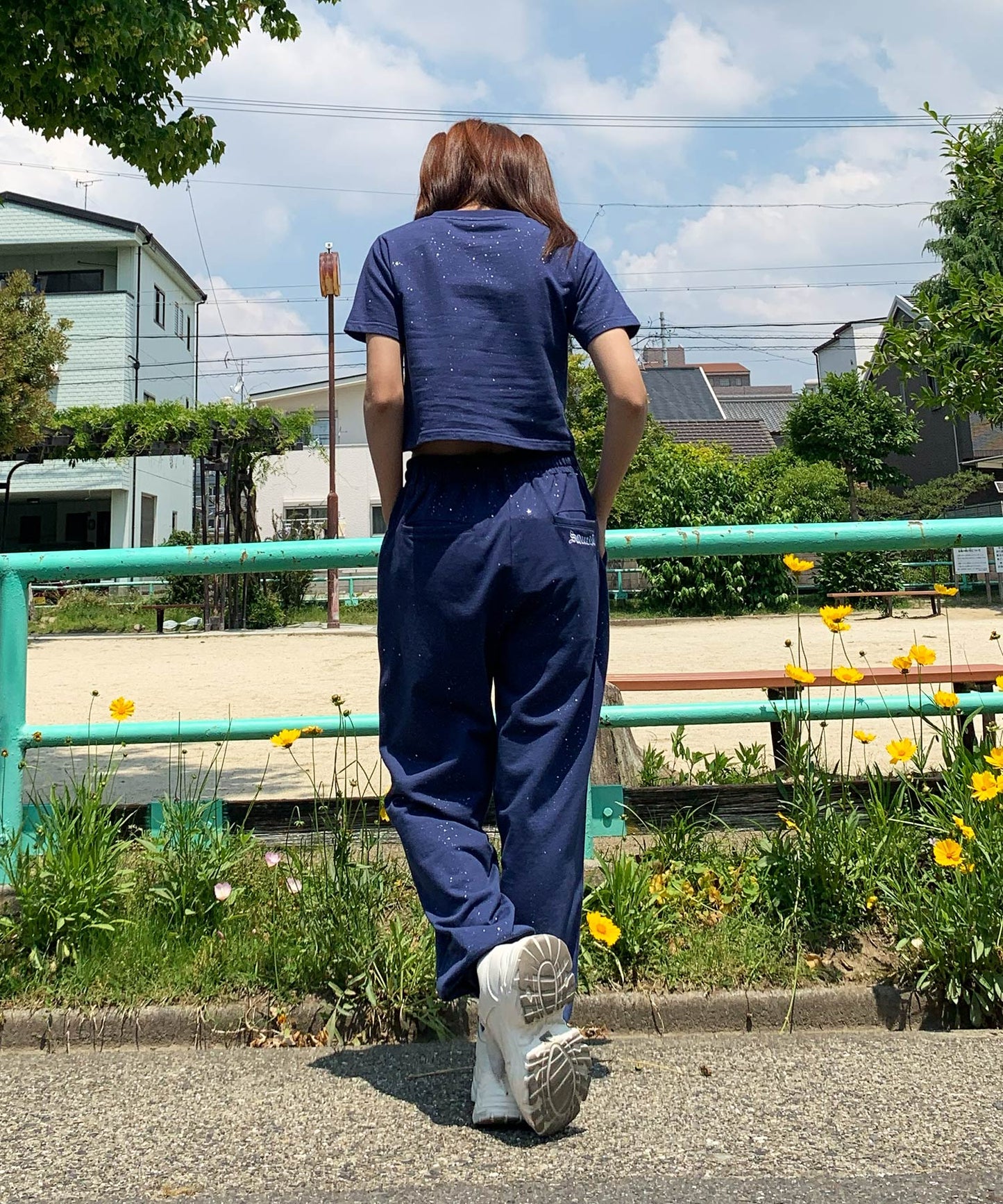 グリッターラメサガラ刺繍セットアップ