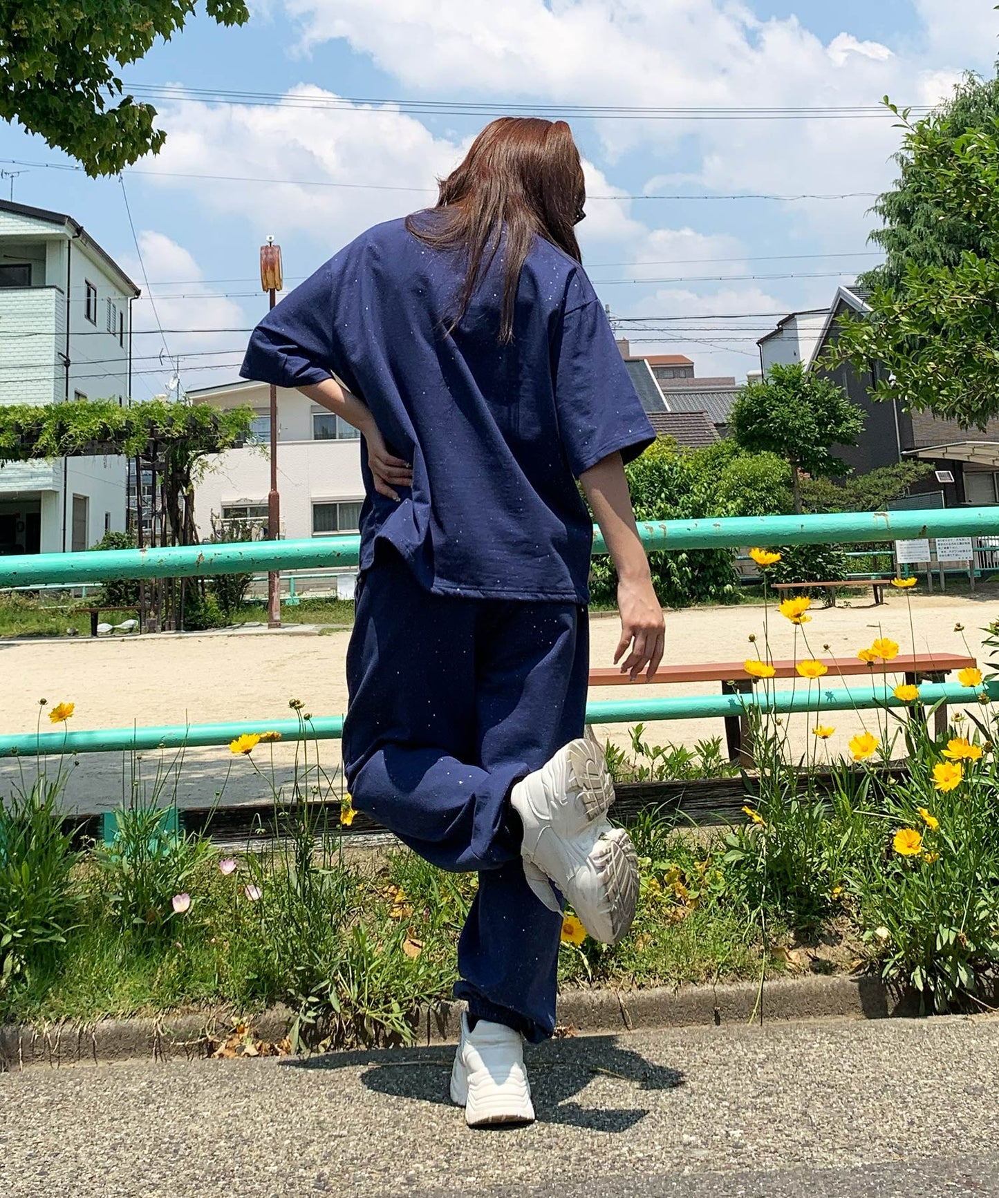 グリッターラメサガラ刺繍セットアップ