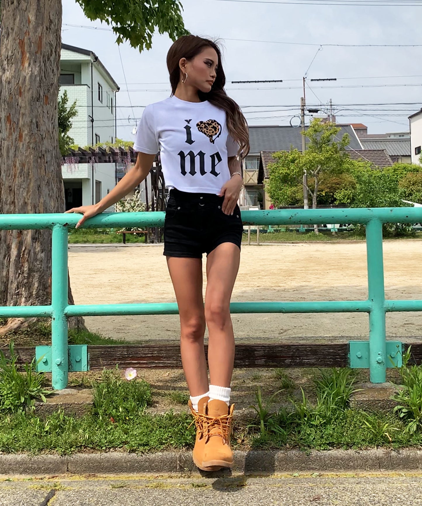 Ⅰ♥ME　サガラ刺繍Tシャツ