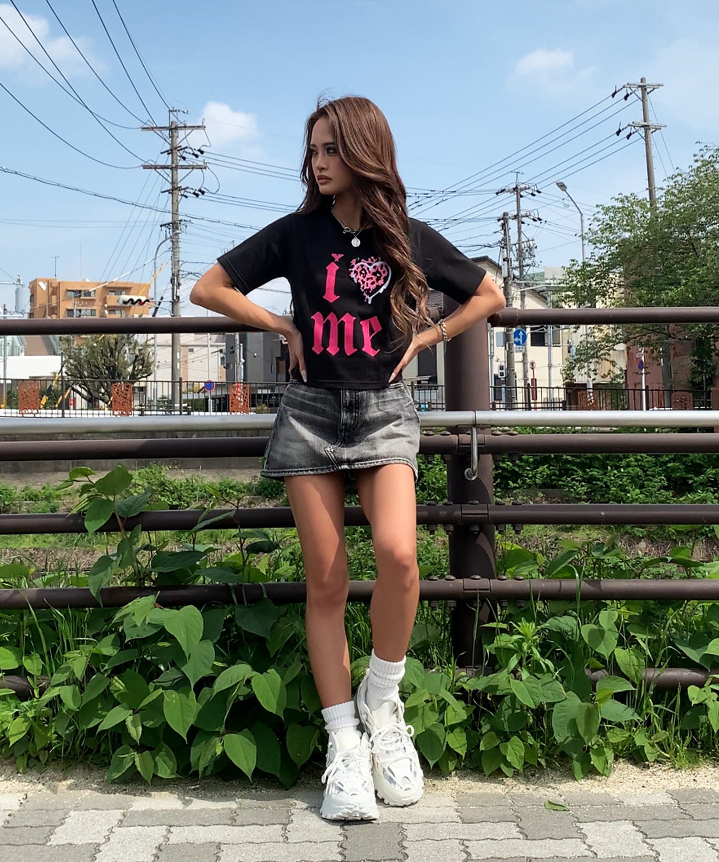 Ⅰ♥ME　サガラ刺繍Tシャツ