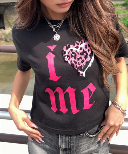 Ⅰ♥ME　サガラ刺繍Tシャツ