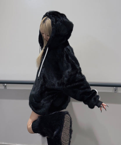 ビッグファーパーカーブルゾン