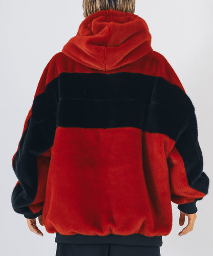 ビッグファーパーカーブルゾン