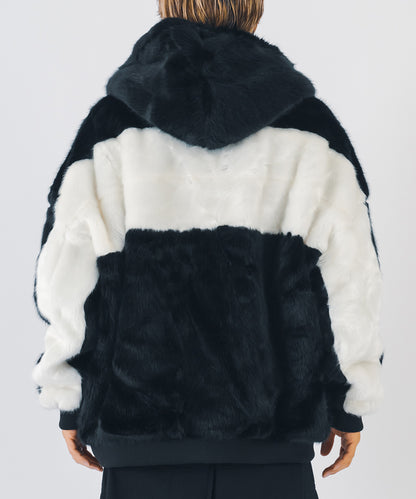 ビッグファーパーカーブルゾン