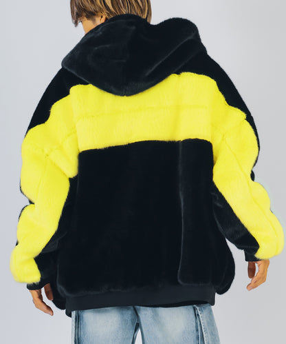 ビッグファーパーカーブルゾン