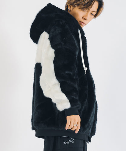 ビッグファーパーカーブルゾン