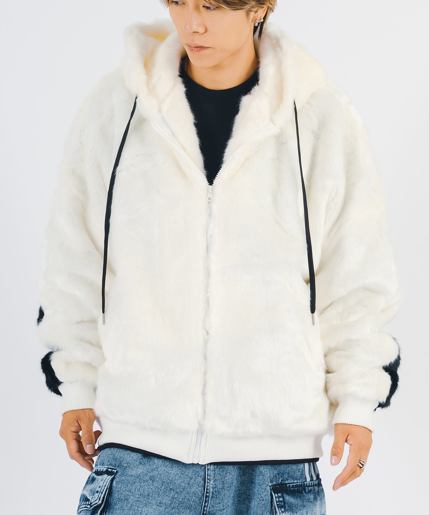 ビッグファーパーカーブルゾン