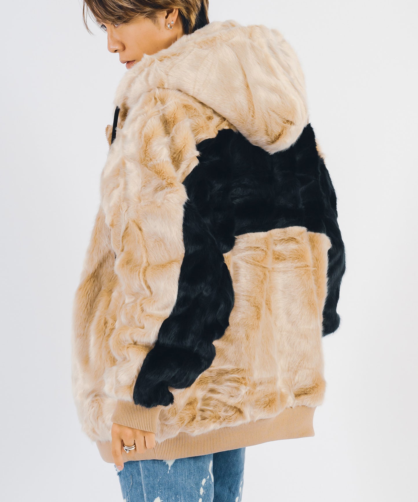 ビッグファーパーカーブルゾン