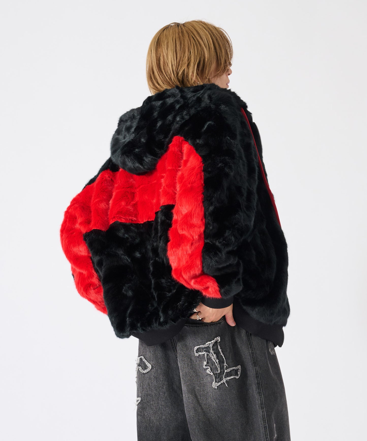 ビッグファーパーカーブルゾン