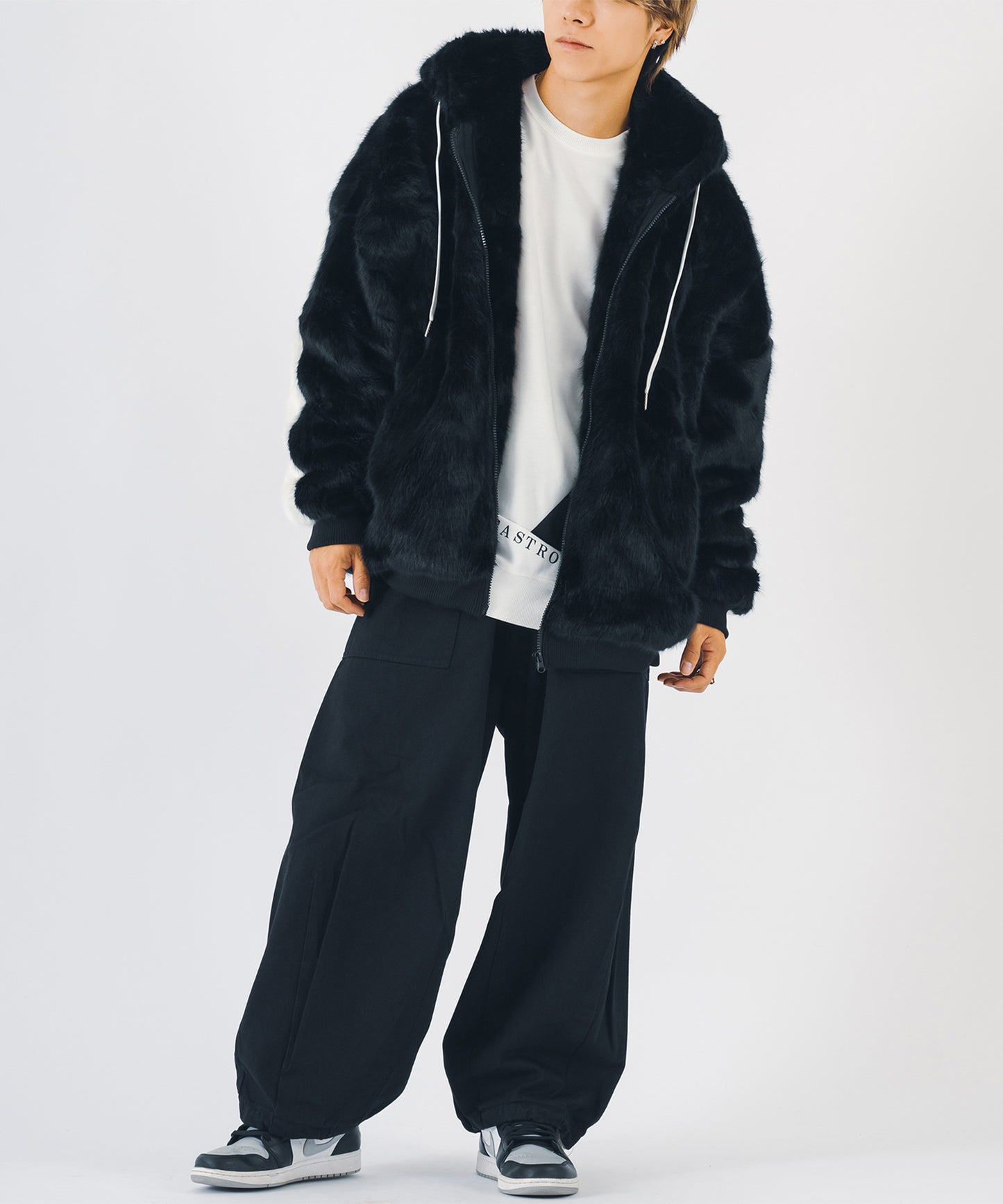 ビッグファーパーカーブルゾン