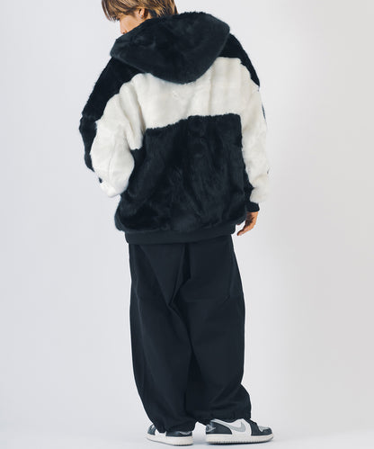 ビッグファーパーカーブルゾン