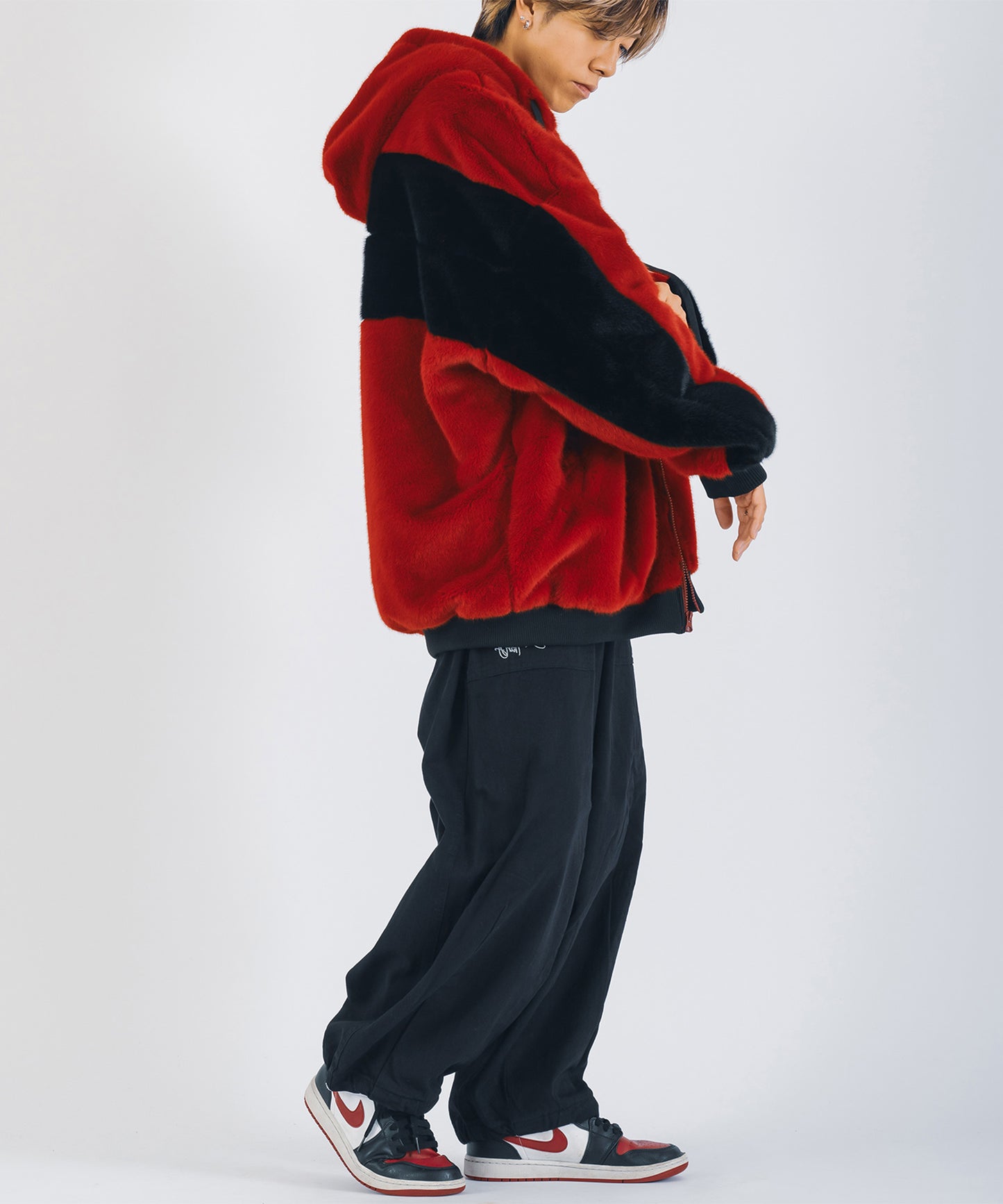 ビッグファーパーカーブルゾン