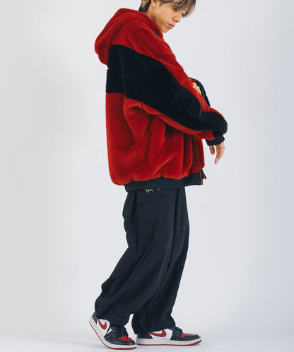 ビッグファーパーカーブルゾン