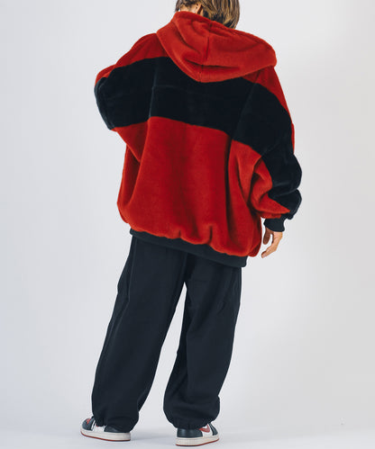 ビッグファーパーカーブルゾン