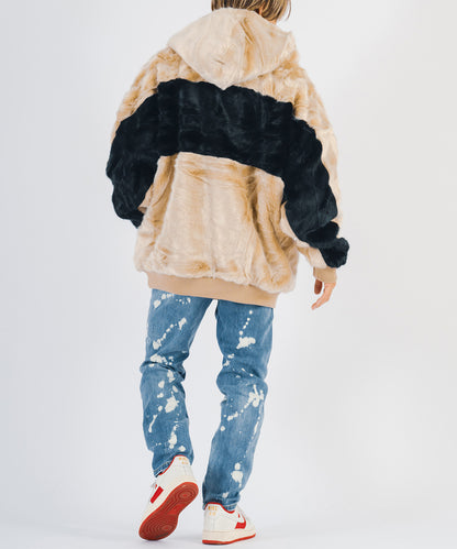 ビッグファーパーカーブルゾン