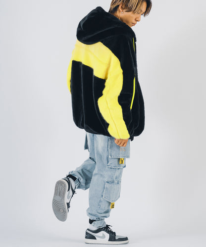 ビッグファーパーカーブルゾン