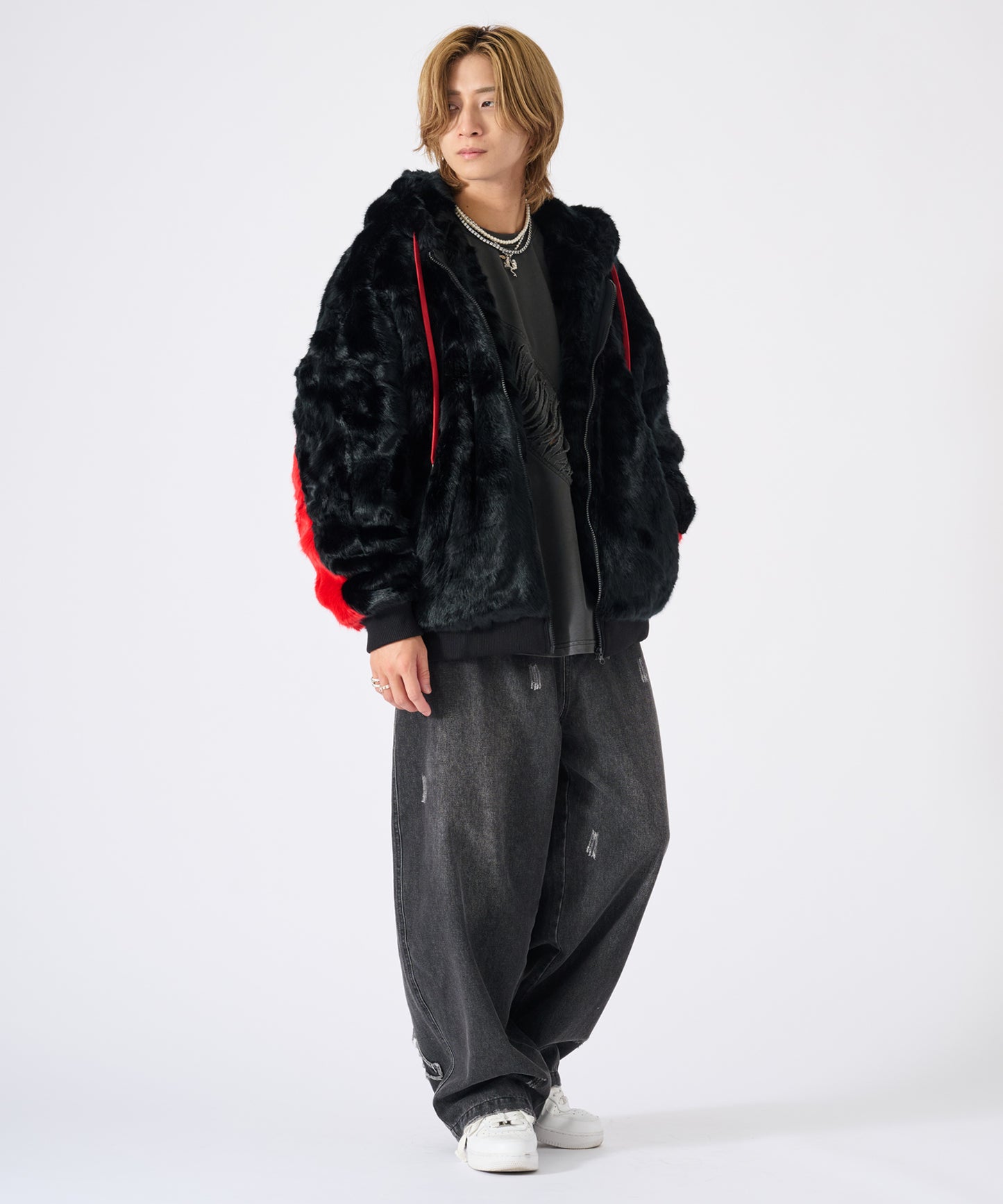 ビッグファーパーカーブルゾン