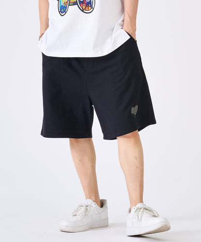 ハートラインストーンショートパンツ