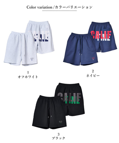 ハートラインストーンショートパンツ