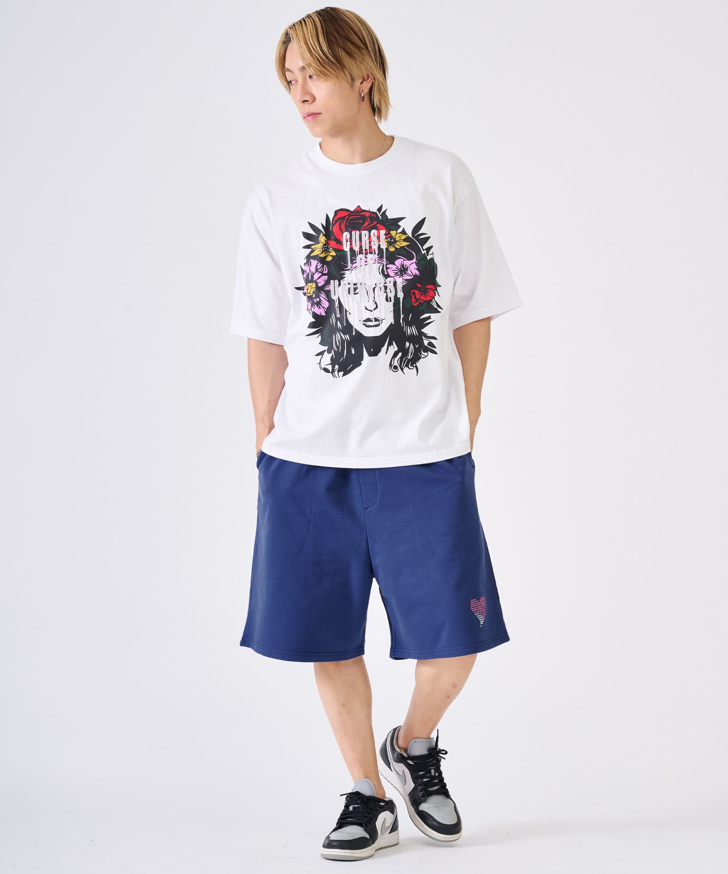 ハートラインストーンショートパンツ