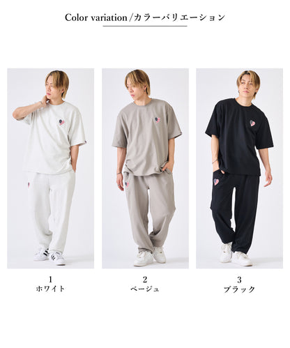 ハート刺繍セットアップ