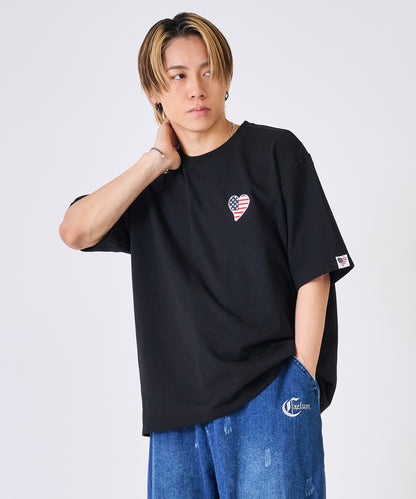 ハート刺繍Tシャツ