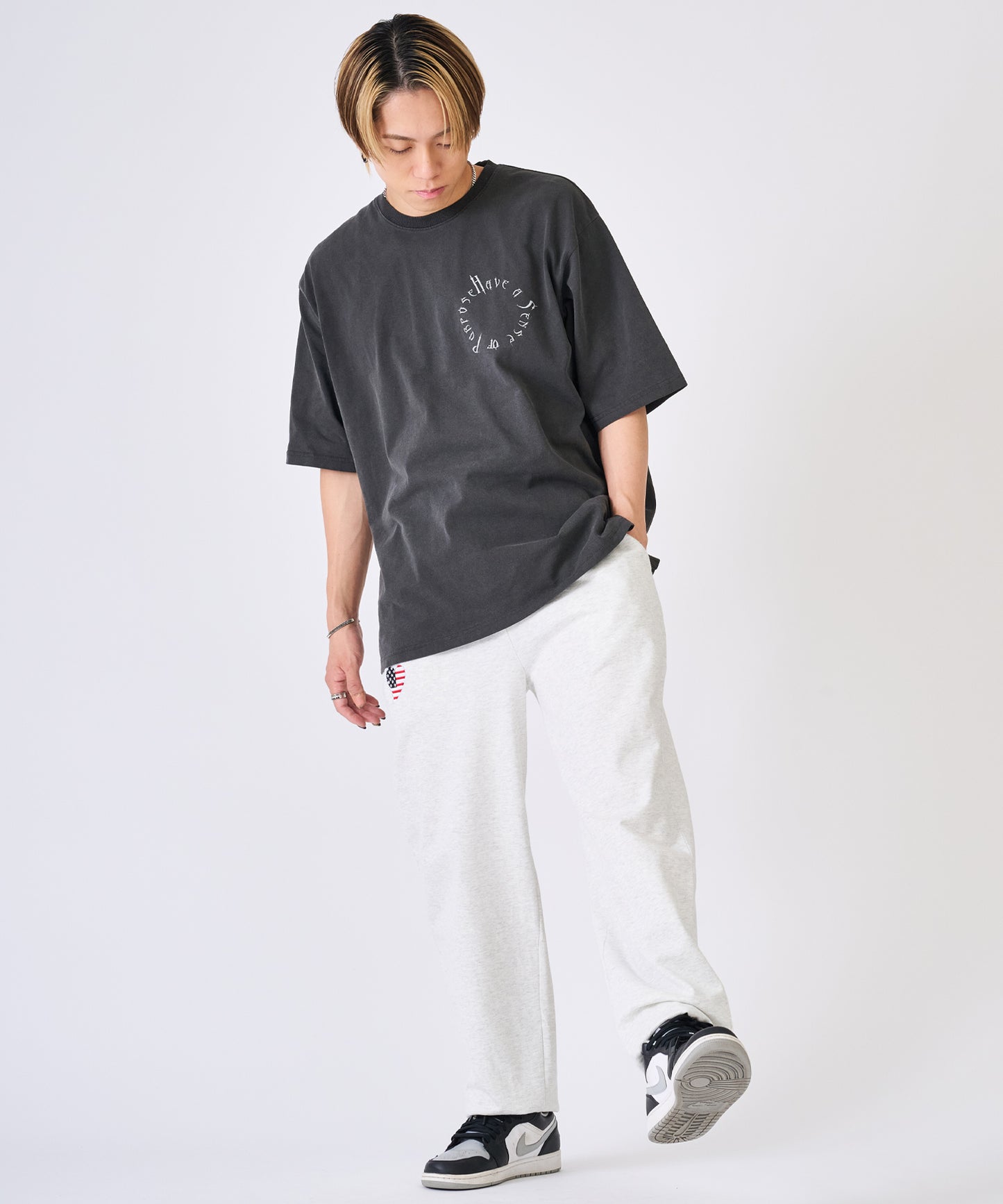 ハート刺繍ロングパンツ