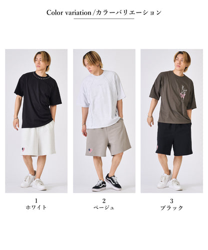 ハート刺繍ショートパンツ