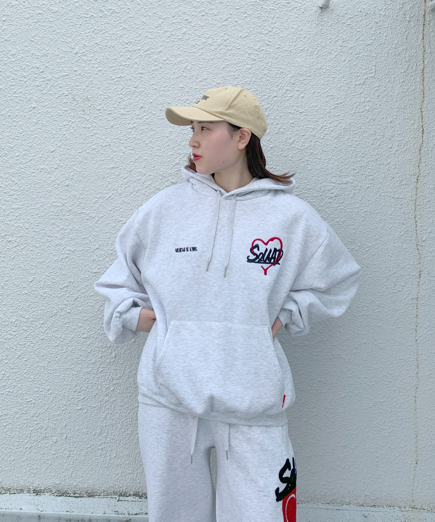 ハートサガラ刺繍セットアップ