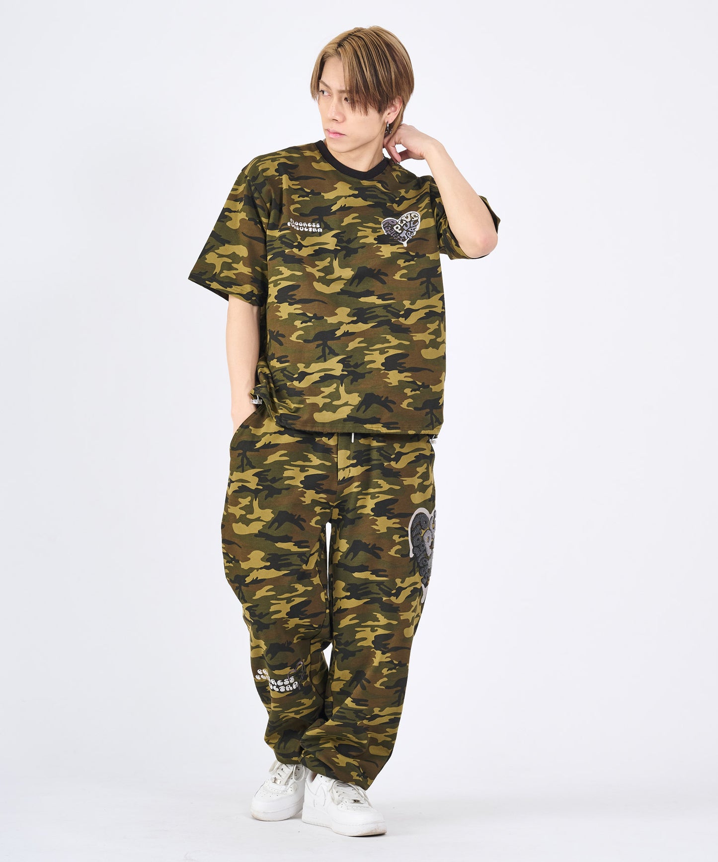 ハートサガラ刺繍セットアップ