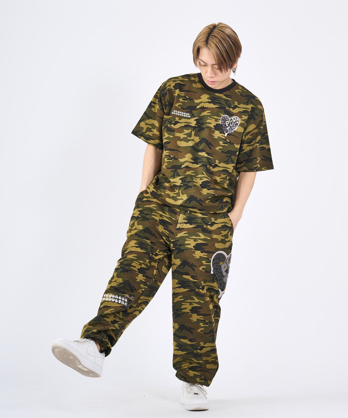 ハートサガラ刺繍セットアップ