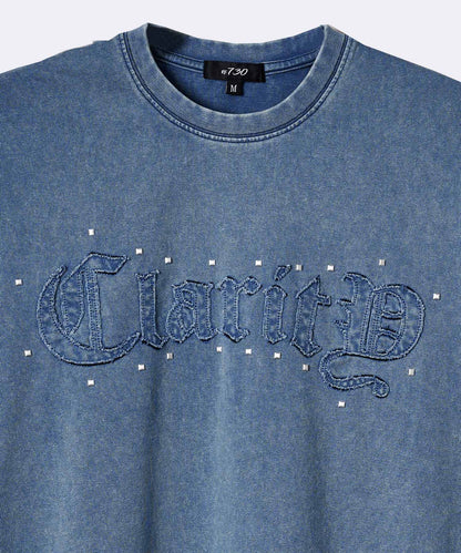 アップリケ半袖Tシャツ