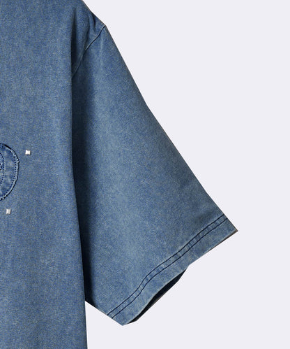 アップリケ半袖Tシャツ