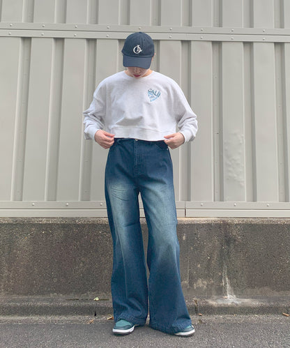 バックアーチロゴデニムパンツ