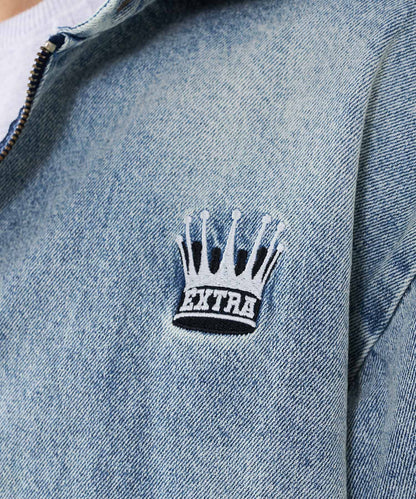 クラウン刺繍デニムセットアップ