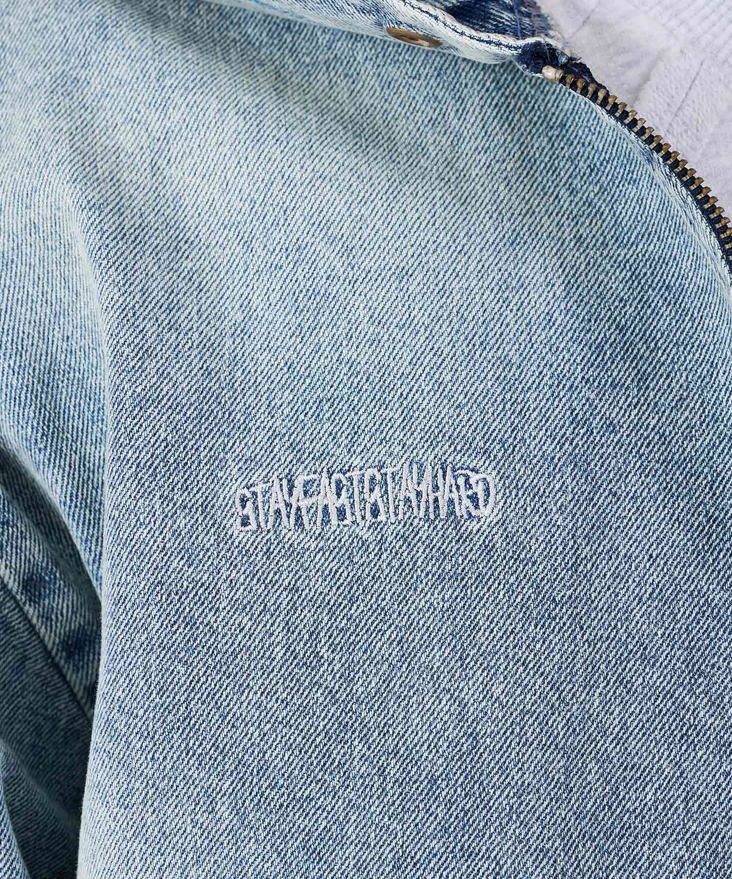 クラウン刺繍デニムセットアップ
