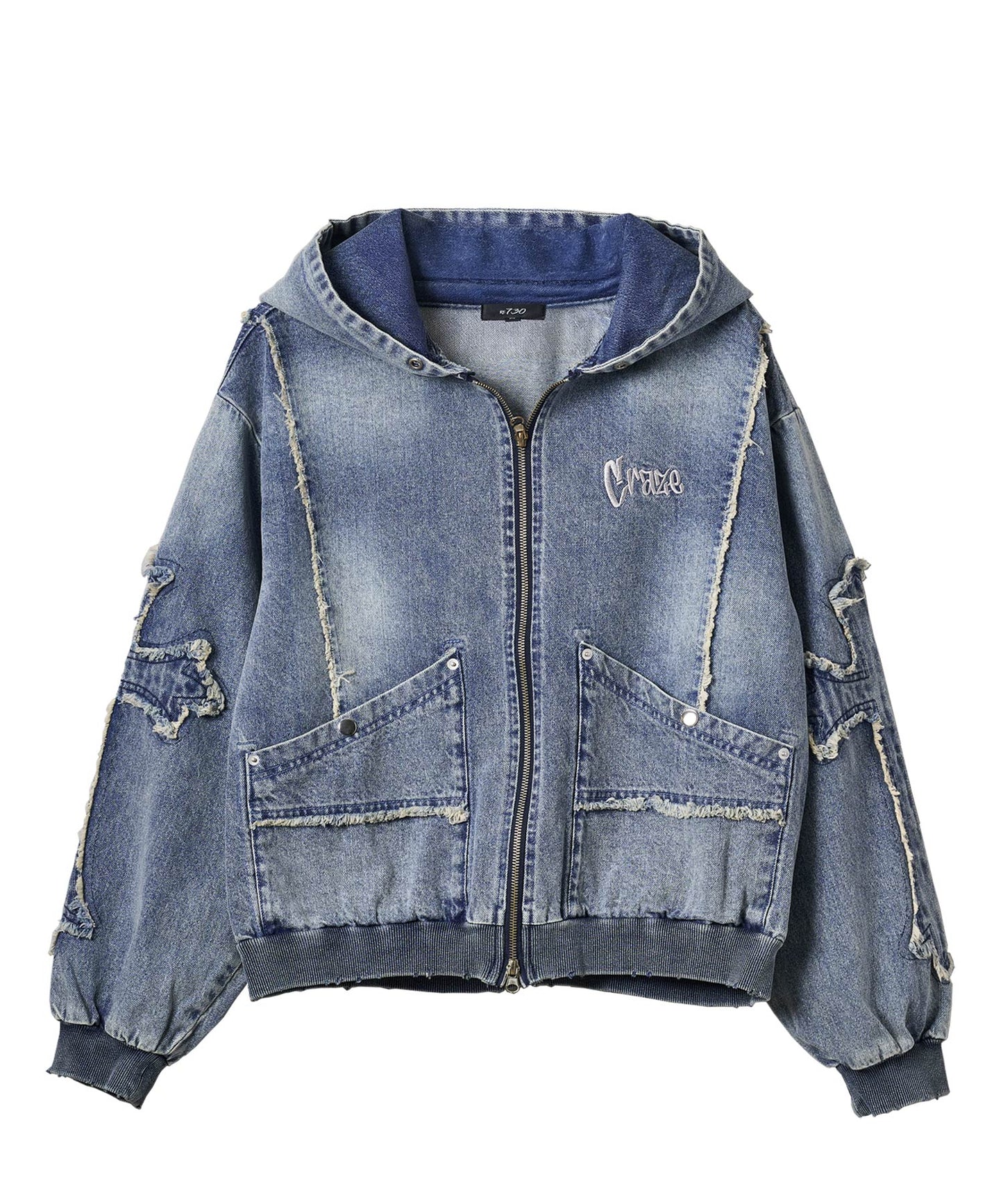 クロスフリンジZIPパーカー