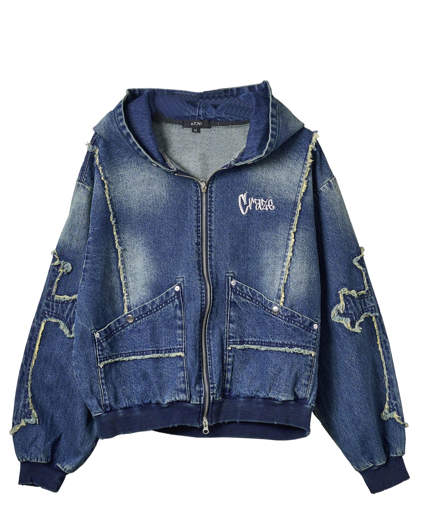 クロスフリンジZIPパーカー