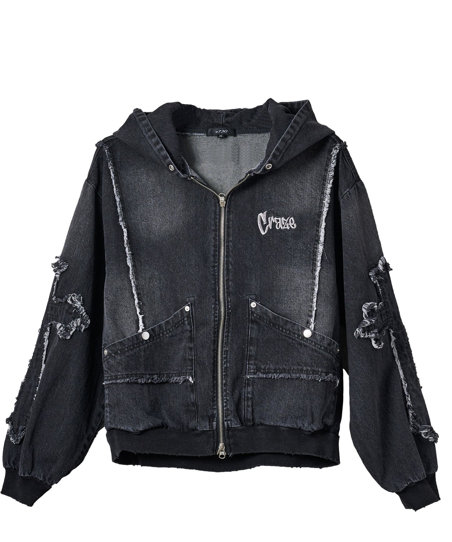 クロスフリンジZIPパーカー