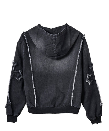 クロスフリンジZIPパーカー