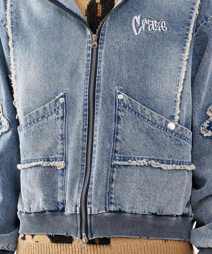 クロスフリンジZIPパーカー