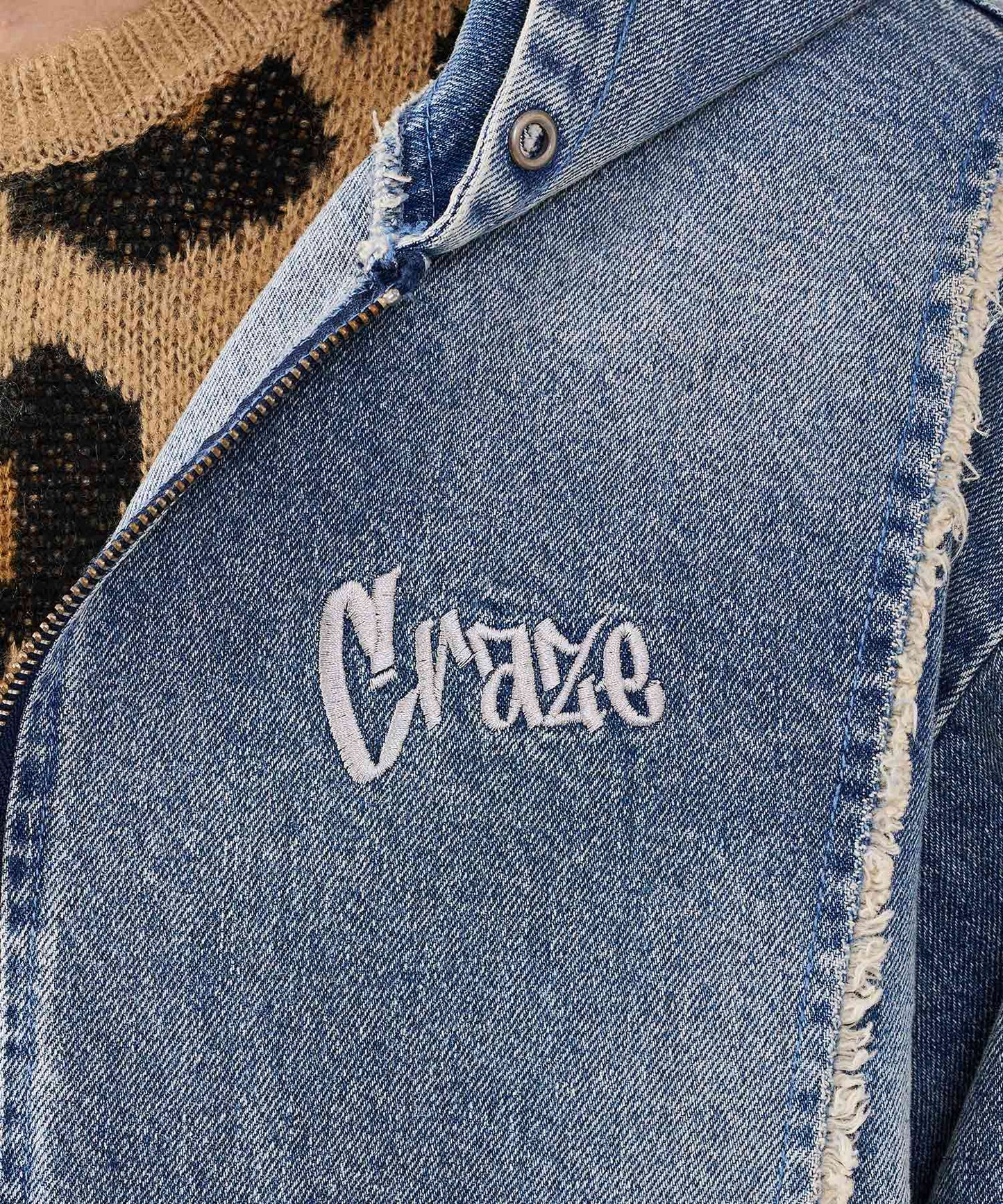 クロスフリンジZIPパーカー