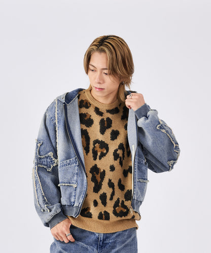 クロスフリンジZIPパーカー