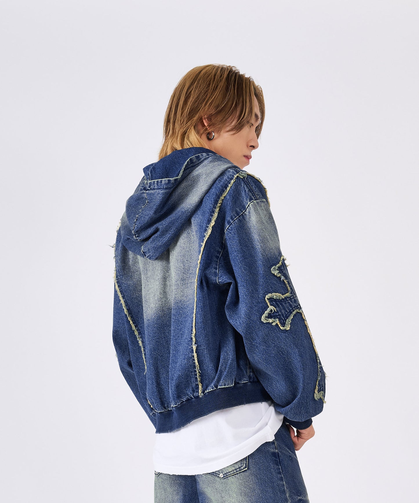 クロスフリンジZIPパーカー