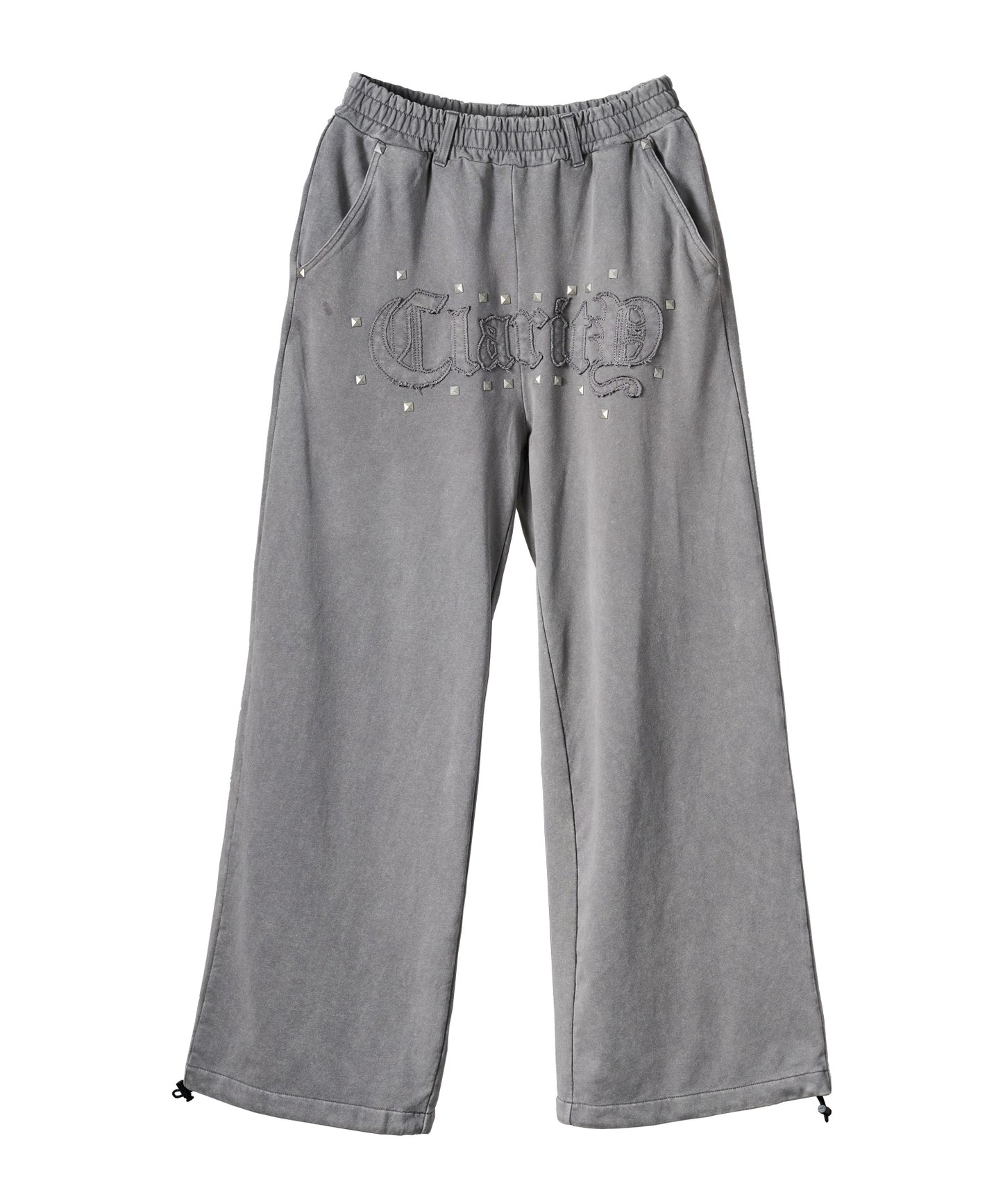 スタッズHOTFIXアップリケ刺繍パンツ